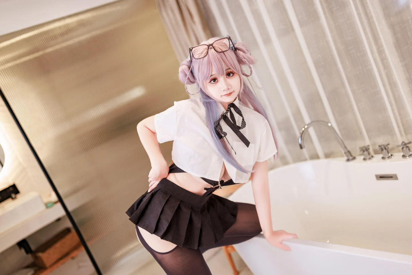 阿雪雪 - No.016 居家女高 [64P,2V-2.20GB] tg@simisebaisi 【丝足阁】009.webp